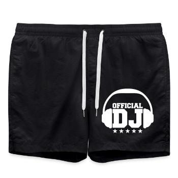 Logo officiel DJ Star Headphones Dance Party Music - Short de bain - noir - Devant - AI Model Male 185 light (185cm)