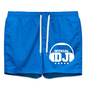 Official DJ Star Headphones Dance Party Music Logo - Swim Trunks - cobalt blue - Front
