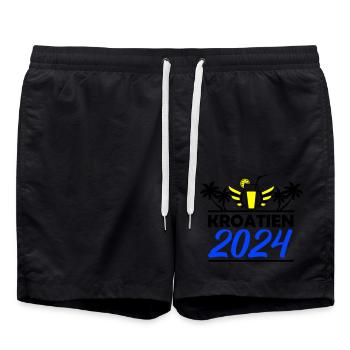 Croatie 2024 - Short de bain - noir - Devant - AI Model Male 185 light (185cm)