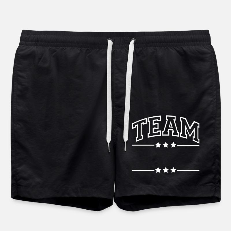 Team - your name - customizable - Swim Trunks - black