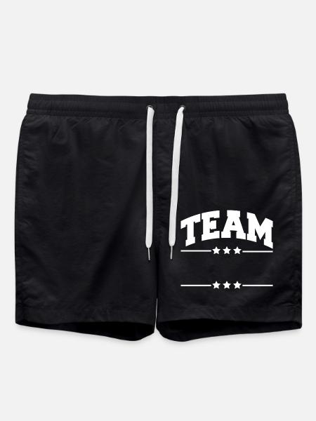 Team - Your Name - Swim Trunks - black