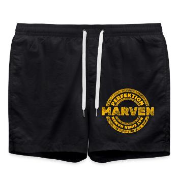 Marven Copy - Swim Trunks - black - Front - AI Model Male 185 light (185cm)
