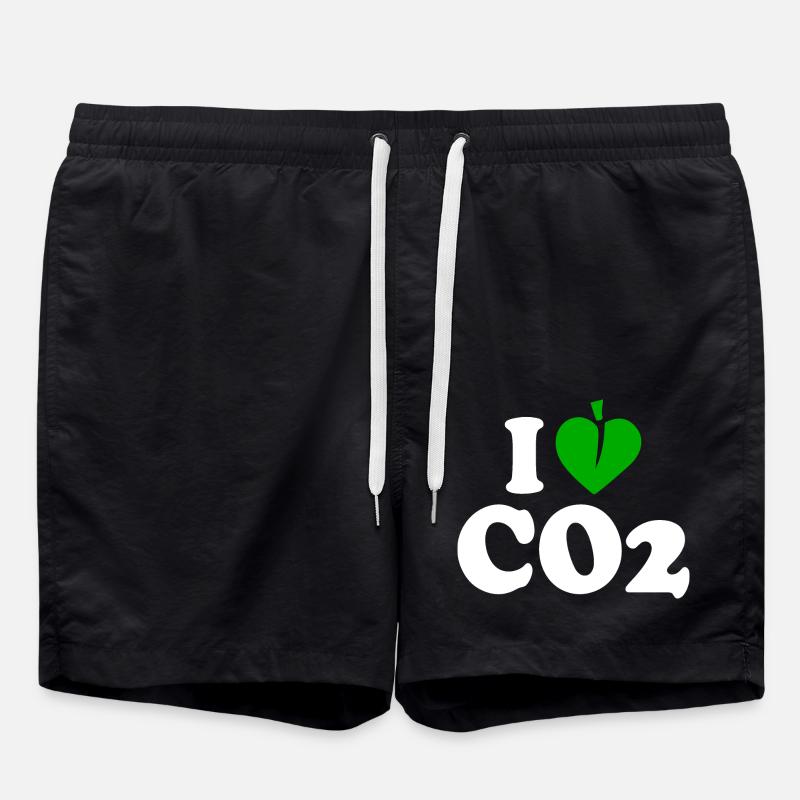 I love co2 - Short de bain - noir