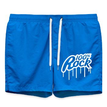 100 % Prozent Rock Musik Stempel Graffiti Tropfen - Badeshorts - Cobalt blue - Vorne