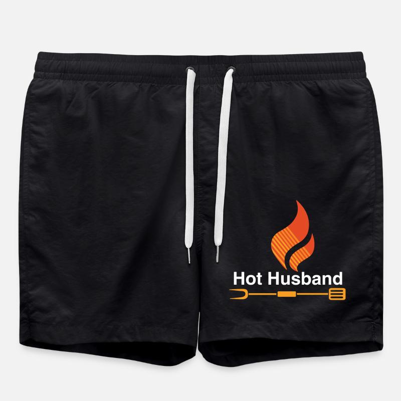 hot husband - Swim Trunks - black