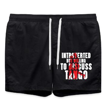 Introverti mais prêt à discuter de Tango Dance Lat - Short de bain - noir - Devant - AI Model Male 185 light (185cm)
