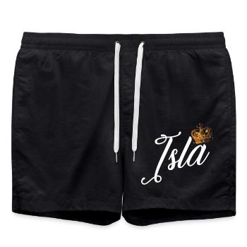 Isla Nom personnalisé pour les femmes Enfants Tout-petits - Isla - Short de bain - noir - Devant - AI Model Male 185 light (185cm)