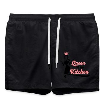Cadeaux amusants pour les femmes qui aiment cuisiner - Short de bain - noir - Devant - AI Model Male 185 light (185cm)