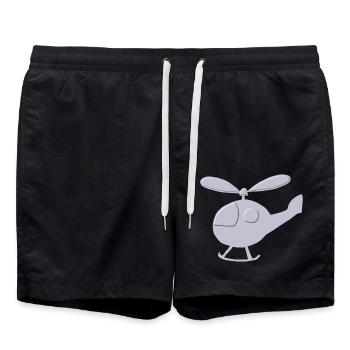 Relève par hélicoptère - Short de bain - noir - Devant - AI Model Male 185 light (185cm)