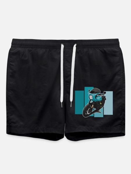 Bobber // Custom // Motorcycle - Swim Trunks - black