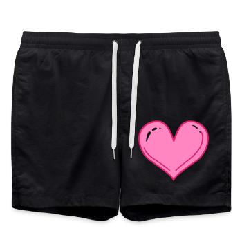 Cœur de Herz - Short de bain - noir - Devant - AI Model Male 185 light (185cm)