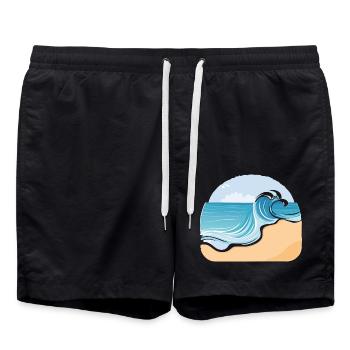 Sandstrand - Badeshorts - Schwarz - Vorne - AI Model Male 185 light (185cm)