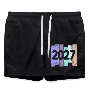 2027 - Swim Trunks - black - Front - AI Model Male 185 light (185cm)