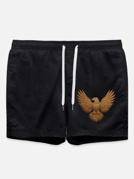 glitter eagle - Swim Trunks - black