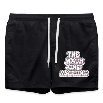 The Math Ain't Mathing 8 - Badeshorts - Schwarz - Vorne - AI Model Male 185 light (185cm)