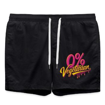 0% Vegetarian 10 - Badeshorts - Schwarz - Vorne - AI Model Male 185 light (185cm)