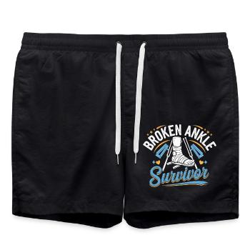 Broken Ankle Survivor 4 - Badeshorts - Schwarz - Vorne - AI Model Male 185 light (185cm)