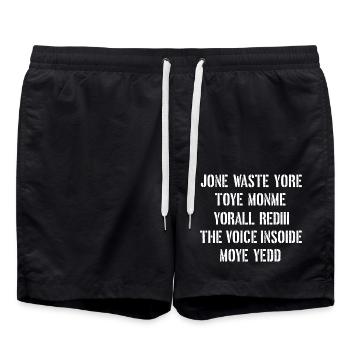 JONE WASTE YORE TOYE MONME YORALL REDIII THE VOICE - Badeshorts - Schwarz - Vorne - AI Model Male 185 light (185cm)