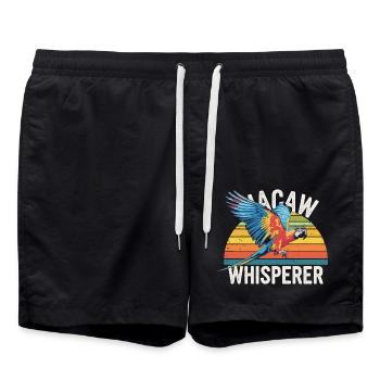 Conception d’amoureux des perroquets - Short de bain - noir - Devant - AI Model Male 185 light (185cm)