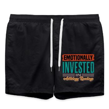 Emotional investiert in das Design von Astrologie-Lesungen - Badeshorts - Schwarz - Vorne - AI Model Male 185 light (185cm)