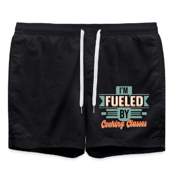 Ich werde von Kochkurs-Enthusiasten angetrieben - Badeshorts - Schwarz - Vorne - AI Model Male 185 light (185cm)