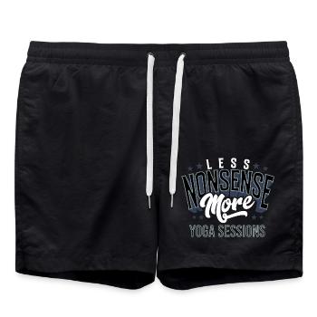 Less Nonsense More Yoga Sessions Inspiration - Swim Trunks - black - Front - AI Model Male 185 light (185cm)