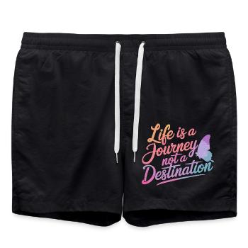 papillon monarque papillon papillons colorés - Short de bain - noir - Devant - AI Model Male 185 light (185cm)