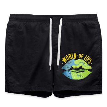Lèvres de ce monde - Short de bain - noir - Devant - AI Model Male 185 light (185cm)