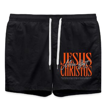 Jesus Mein Gott - Badeshorts - Schwarz - Vorne - AI Model Male 185 light (185cm)