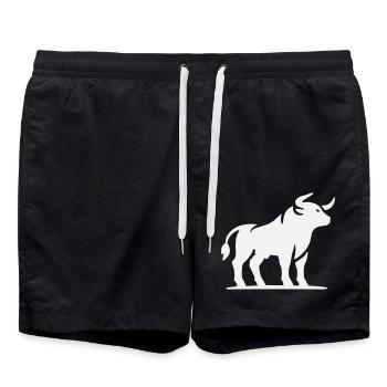 stier tier - Badeshorts - Schwarz - Vorne - AI Model Male 185 light (185cm)