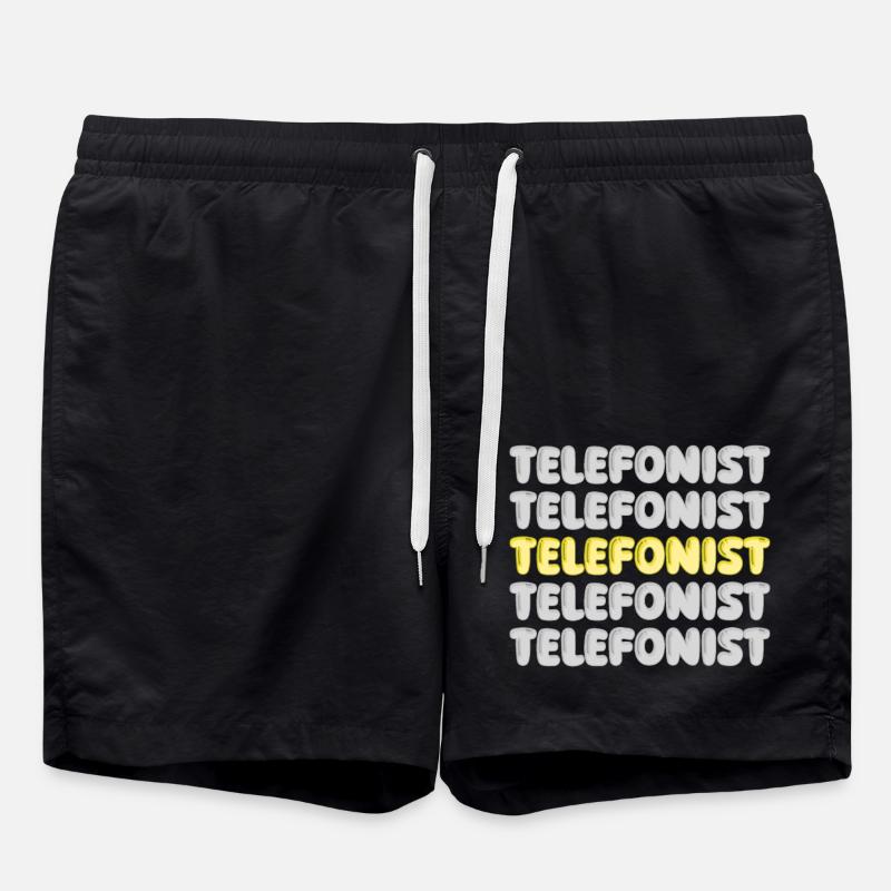 Arbeit Telefonist - Badeshorts - Schwarz