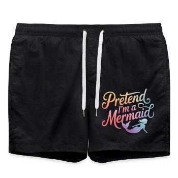 Mermaid Fable Mermaids Fairy Tale - Swim Trunks - black - Front - AI Model Male 185 light (185cm)