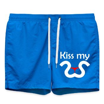 Küss mein S - Badeshorts - Cobalt blue - Vorne