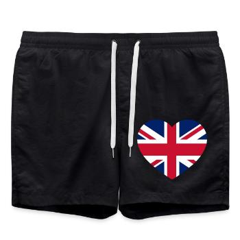 I Love My Country - Swim Trunks - black - Front - AI Model Male 185 light (185cm)