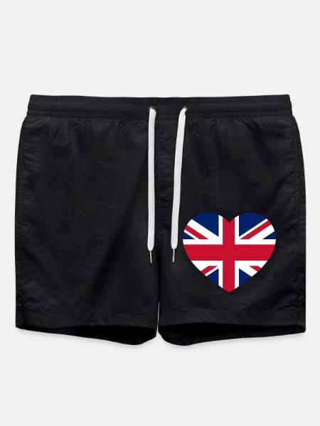 I Love My Country - Swim Trunks - black