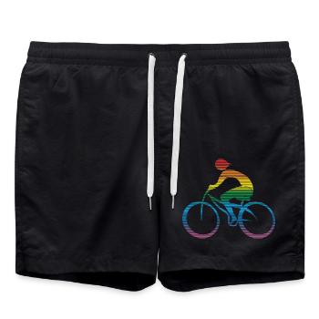 Radfahrer - Badeshorts - Schwarz - Vorne - AI Model Male 185 light (185cm)
