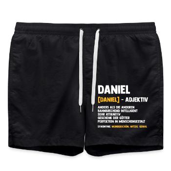 Daniel - Badeshorts - Schwarz - Vorne - AI Model Male 185 light (185cm)