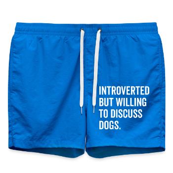 Introvertiert, aber bereit, über Hunde zu diskutieren - Badeshorts - Cobalt blue - Vorne