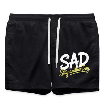 RESTEZ UN JOUR DE PLUS - Short de bain - noir - Devant - AI Model Male 185 light (185cm)