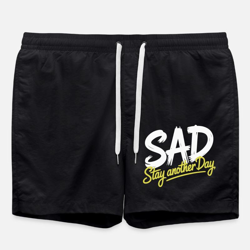 STAY ANOTHER DAY - Swim Trunks - black
