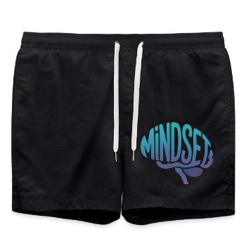 Mindset - Brain Mental Health Logo - Swim Trunks - black - Front - AI Model Male 185 light (185cm)