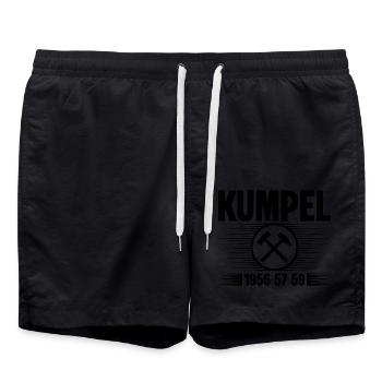 Erzgebirge Kumpel - Badeshorts - Schwarz - Vorne - AI Model Male 185 light (185cm)