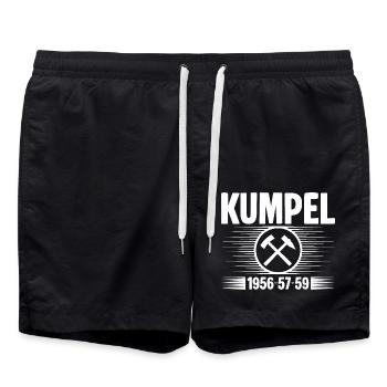 Erzgebirge Kumpel - Badeshorts - Schwarz - Vorne - AI Model Male 185 light (185cm)