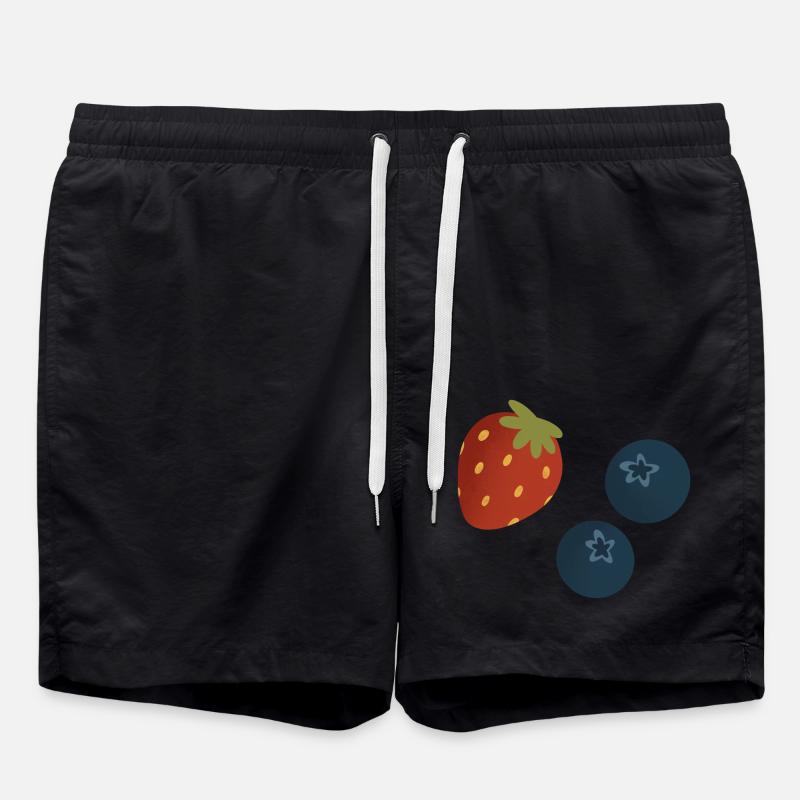 berries - Swim Trunks - black