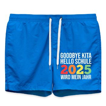 Kita Farewell First Grade School Enrollment 2025 - Swim Trunks - cobalt blue - Front