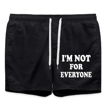 i'm not for everyone - Badeshorts - Schwarz - Vorne - AI Model Male 185 light (185cm)