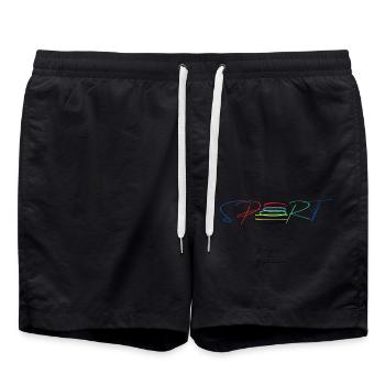 Sport - Short de bain - noir - Devant - AI Model Male 185 light (185cm)