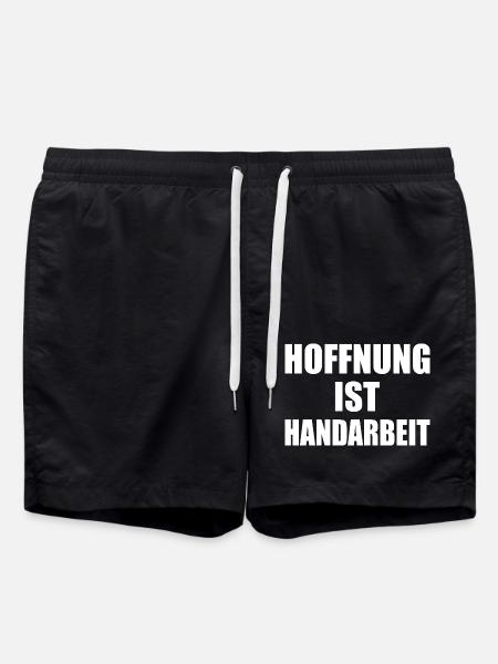hoffnung ist handarbeit - Badeshorts - Schwarz