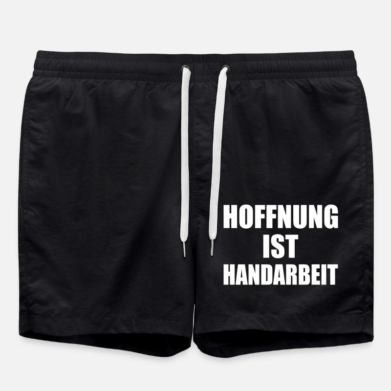 hoffnung ist handarbeit - Badeshorts - Schwarz