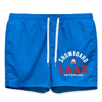 Laax Souvenir station ski snowboard Suisse Alpes - Short de bain - cobalt blue - Devant